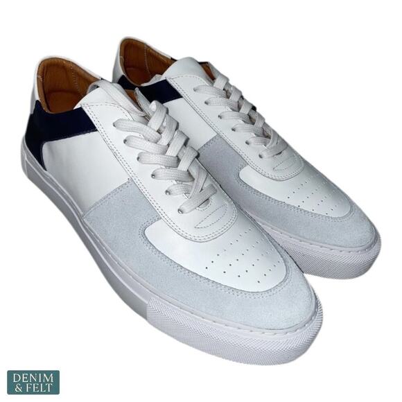 Beckett Simonon Garcia Men’s Sneakers White Grey Blue Leather Suede Size 8 NEW - Picture 6 of 15